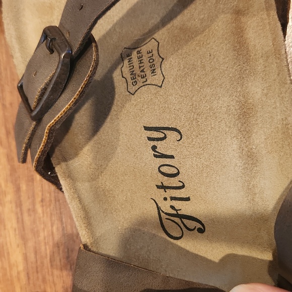 Fitory Womens Leather Slide with Cork Footbed - Picture 4 of 5